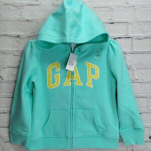 'BABY GAP' FLEECE HOODIE JACKET SHIMMER FRONT LOGO